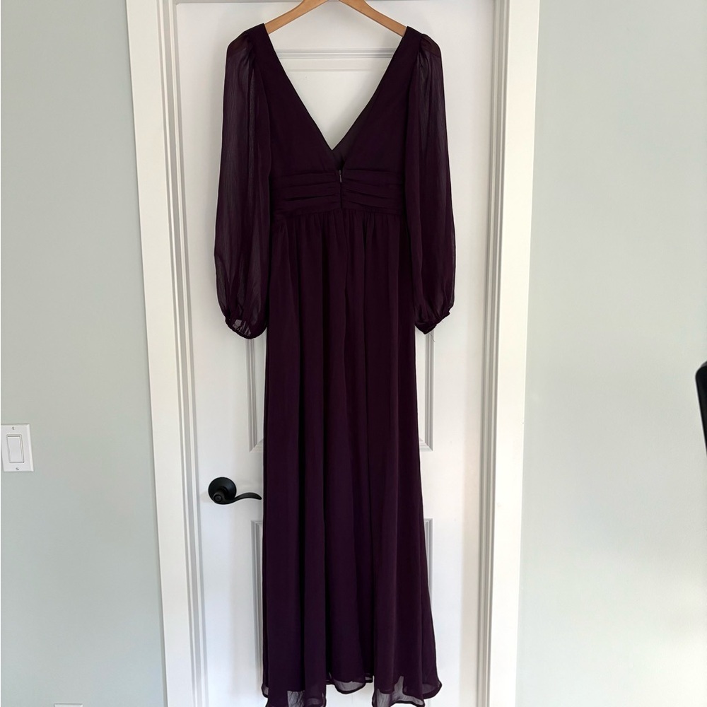 NWT Enchant My Love Dark Purple Maxi Dress XS - Picture 6 of 8